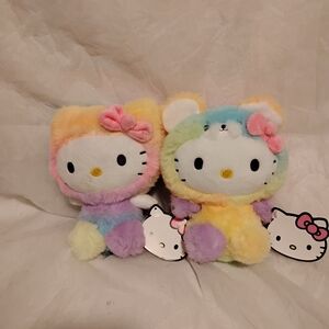 Hello Kitty Pastel Plush Pair